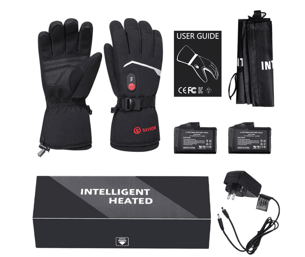 Dikke verwarmde handschoenen geschikt voor wintersportactiviteiten - Afbeelding 8