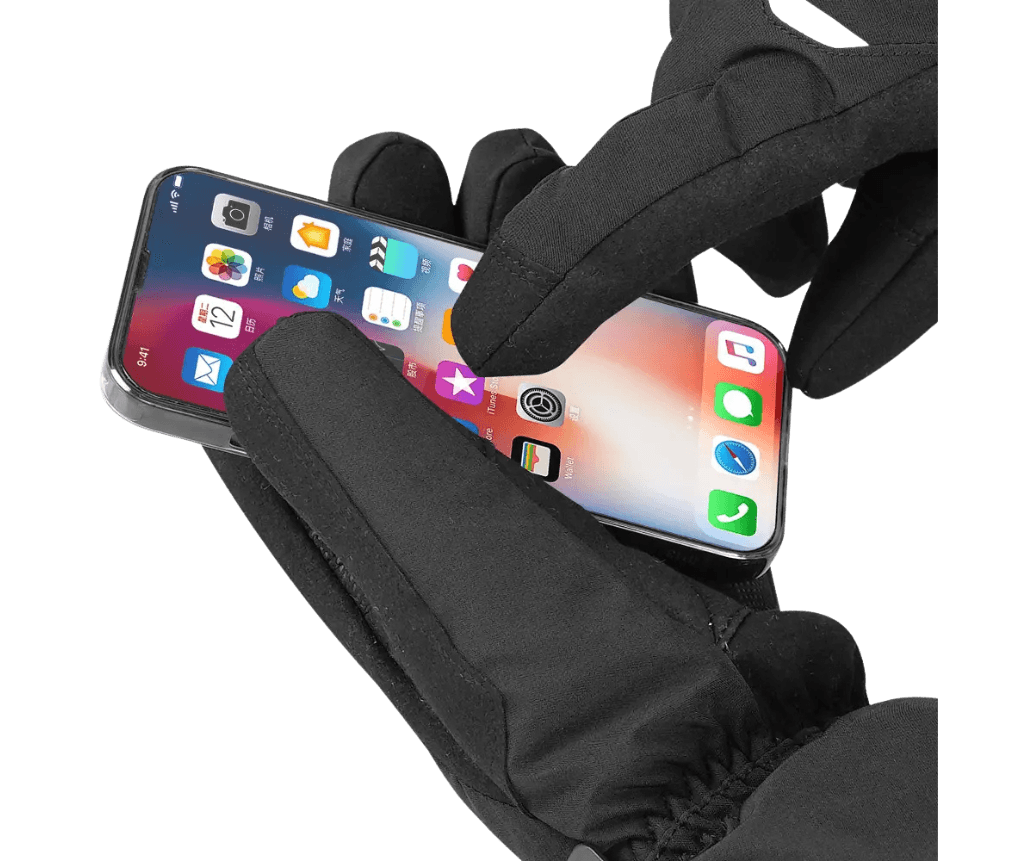 Dikke verwarmde handschoenen geschikt voor wintersportactiviteiten - Afbeelding 4